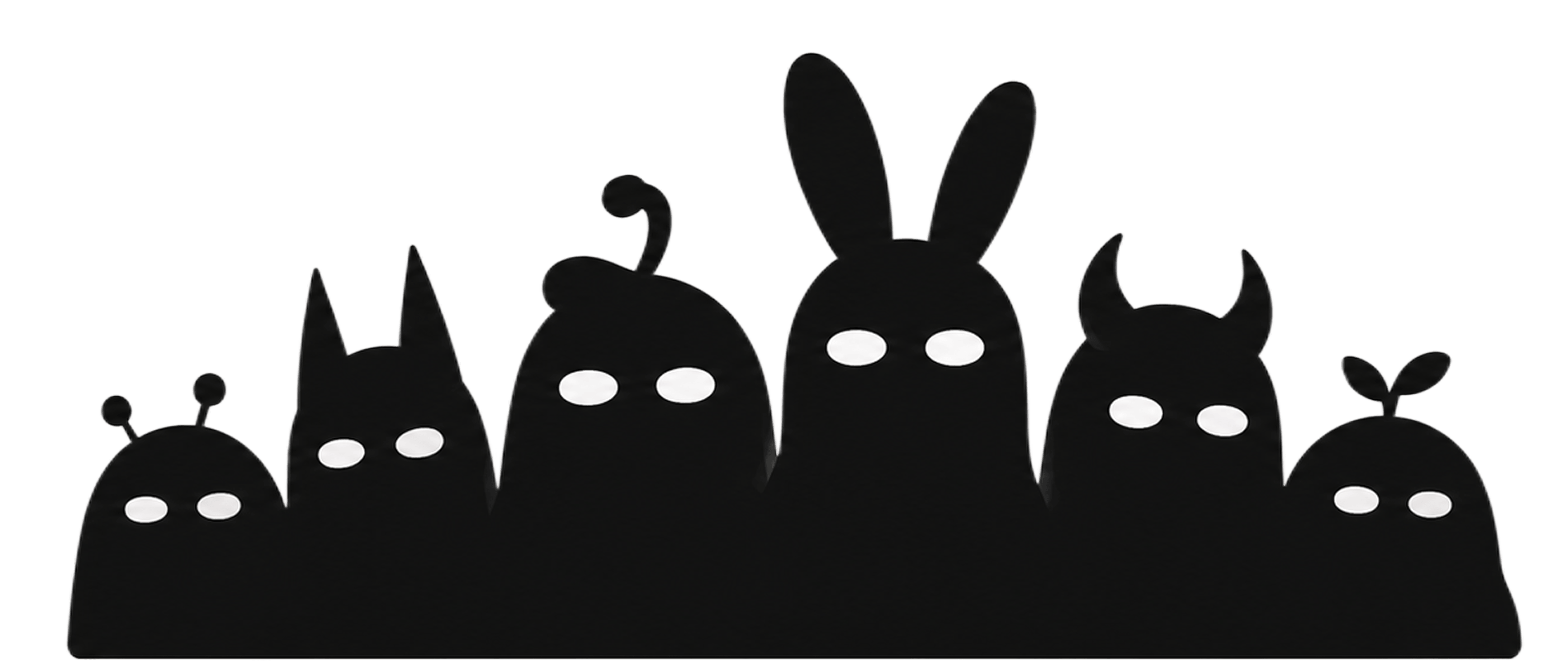 Six Nodes Nerds characters peeking up